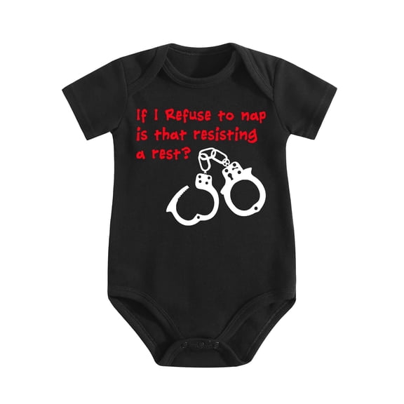 If I Refuse to Nap Is That Resisting A Rest - Cute Infant One-Piece Baby Bodysuit Black-style 6-9M
