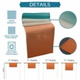 thumbnail image 6 of Teal Orange Ombre Table Runner 70 Inches, Contemporary Art Abstract Aesthetics Bed Runner Dresser Scarves Tabletop for Indoor Outdoor Parties/Ceremony/Banquet, 13" x 70", 6 of 9