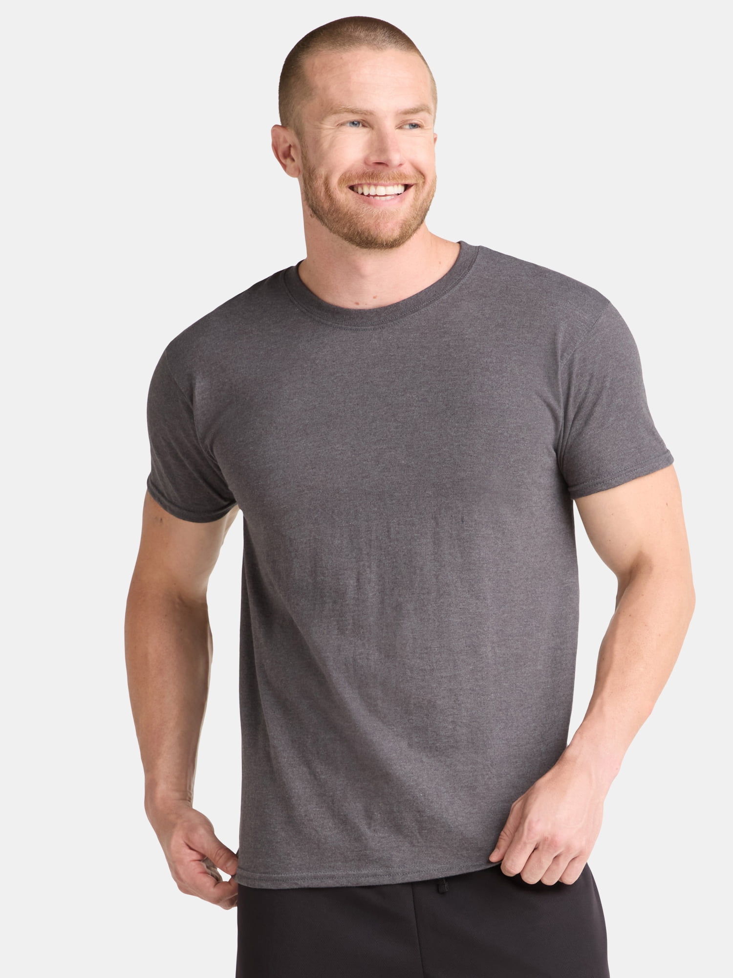 Athletic Works Men's and Big Men's Cotton Active Tee, 4-Pack, Sizes XS-5XL