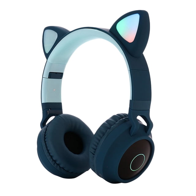 Cute Ear Bluetooth 5.0 Auriculares con cancelación de ruido LED Auriculares de 3,5 mm con micrófono Scienceny EL4101-04