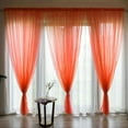 thumbnail image 2 of Cuxi Curtain | Sheer Voile Curtain Panel, Decorative Tulle Window Drape for Living Room Bedroom, Light Filtering Soft Fabric, Rod Pocket, 200X100Cm H, 2 of 3