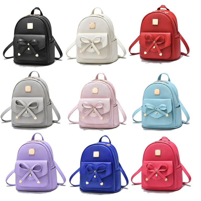 QingY Mini Backpack Crossbody Bag for Teenage Girl Bow-knot Small Backpack,Pink, Girl's