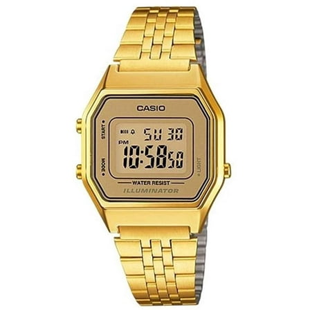 Casio Women's Illuminator LA680WGA-9 Gold Metal Quartz Fashion Watch
