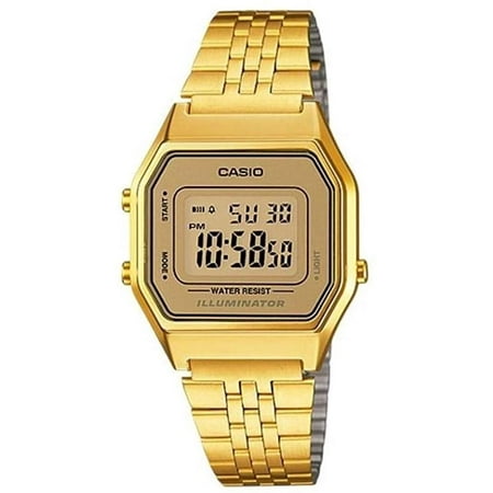 Casio Women's Illuminator LA680WGA-9 Gold Metal Quartz Fashion Watch
