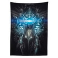 thumbnail image 3 of Ambesonne Fantasy Tablecloth Rectangular Table Cover, Cartoon Gothic, 60"x84", Grey, 3 of 4
