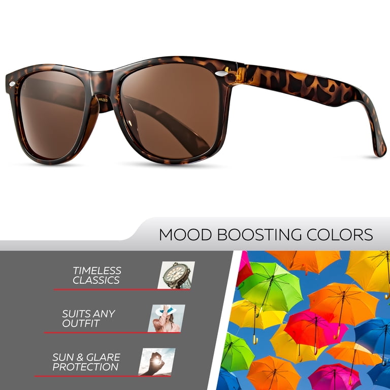 Retro Rewind Polarized Sunglasses, UV400 Protection, Classic  display picture 1