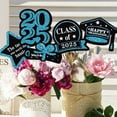 thumbnail image 2 of Class of 2025 Cake Topper Glitter Floral Bouquet Toppers Vase Inserts & Background Sign Graduation Party Decorations Congrats Grad Happy Graduation Party Cake Supplies Decor, 2 of 7