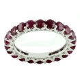 thumbnail image 2 of Eternity Band 2.56 Ctw Round Red Ruby Gemstone 925 Sterling Silver Women Stacking Ring GIFT FOR HER, 2 of 8