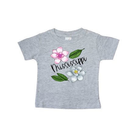 

Inktastic Mississippi Magnolia Flowers and Leaves Gift Baby Boy or Baby Girl T-Shirt
