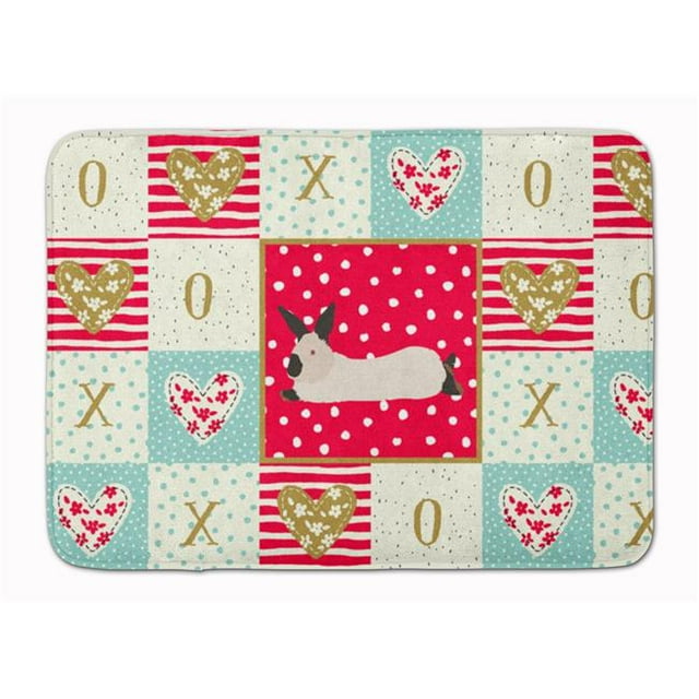 Carolines Treasures CK5394RUG Tapis en Mousse à Mémoire de Forme Lavable en Machine California White Rabbit Love 19 x 27 Po