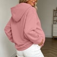thumbnail image 5 of Admvng Womens Hoodie Sweatshirt Zipper Pocket Long Sleeve Solid Basic Casual Maternity Pullover Tops, 5 of 9
