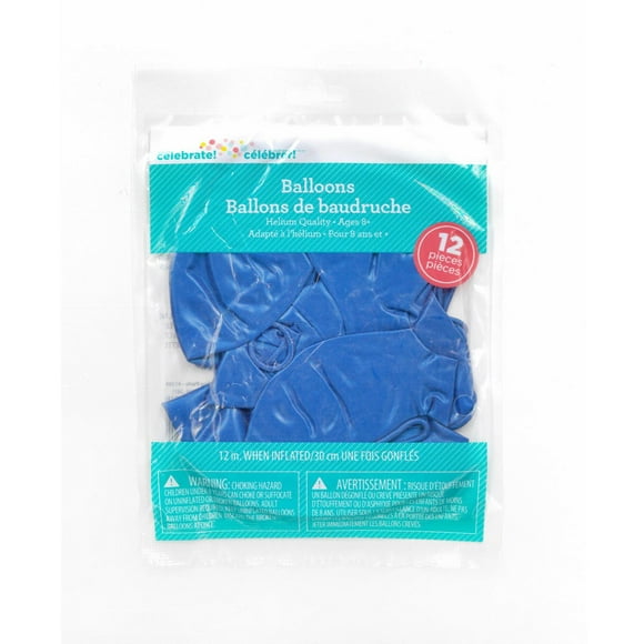 12Pcs Balloon Pearl Blue, 12CT x 12in Helium Latex Balloon