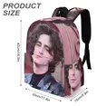 thumbnail image 3 of Timothée-theme Backpack, Campus style schoolbag Bookbag with Adjustable Shoulder Straps And Large Zip Compartment, Unisex Travel Bags.42x30x15cm, 3 of 6