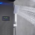 thumbnail image 2 of CES Shower Panel Tower System Stainless Steel Multi-Function Shower Panel with Spout Rainfall Waterfall Massage Jets Tub Spout Hand Shower for Home Hotel Resort Split Type Black (Split, Black), 2 of 9