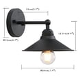 thumbnail image 2 of 2-Pack Indoor Wall Sconce, Vintage Industrial Lamp with 6.9" Metal Matte Shade Light for Bathroom Porch Aisle Study Bar Bedside Bookcase Mounted Reading Light for Bed Set of 2, 2 of 6