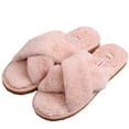 thumbnail image 7 of Alpine Swiss Women Fuzzy Fluffy Faux Fur Slippers Memory Foam Indoor House Shoes, 7 of 7