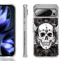 For Google Pixel 10 / 10 Pro Shockproof Phone Case, by OneToughShield - Grunge Skull