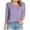 Purple_1, variant on Godom Women's Casual 3/4 Sleeve T-Shirts Round Neck Cute Tunic Tops Basic Tees Blouses Business Work Tee Top