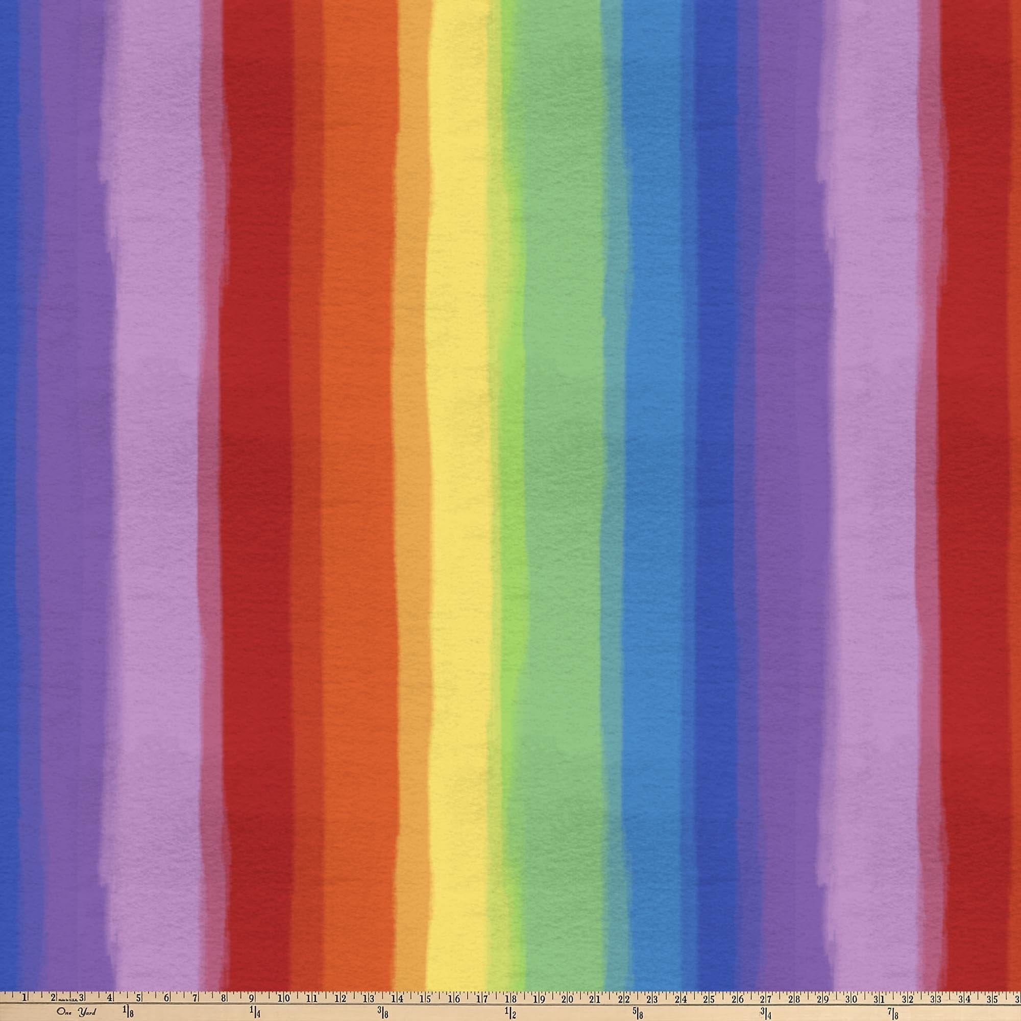 Mainstays 58" 100% Polyester Lux Anti-pill Fleece Rainbow Sewing & Craft Fabric by The Yard, Multi