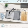thumbnail image 4 of Azuni Évier de Cuisine Encastré 28 Pouces en Acier Inoxydable à Bol Simple avec 2 Accessoires C128, 4 of 12
