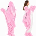 thumbnail image 7 of LEKWK Shark Blanket Hoodie Onesie Adult Funny Animal Onesie Cozy Flannel Shark Sleeping Bag Fleece Jumpsuit Pajamas Halloween Cosplay Costume, 7 of 7