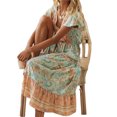thumbnail image 2 of ITFABS Femmes Sexy Manches Courtes / Robe Sans Manches, Jupe Décontractée d'Impression en Vrac, 2 of 5