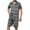 Gray, variant on Stamzod Men's Satin Pajama Set Striped Short Sleeve Button Down Classic Sleepwear Soft Comfy Loungewear with Front Pocket Mens Short Outfits