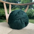 thumbnail image 1 of Nvzi 100g Wool Roving Yarn, Fiber Roving Wool Top, Wool Felting Supplies, Pure Wool, Chunky Yarn, Spinning Wool Roving for Needle Felting Wet Felting DIY Hand Spinning ,Dark Green, 1 of 4