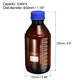thumbnail image 2 of Unique Bargains Bouteille de Rangement en Verre Gradué 1000mL Ambre pour Milieu Réactif Bouchon Bleu, 2 of 5