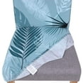 thumbnail image 3 of Stretch Printed Dining Chair Covers, Spandex Removable Washable Dining Chair Protector Slipcovers for Home, Kitchen, Party, Restaurant - Set of 2, Blue, 3 of 7