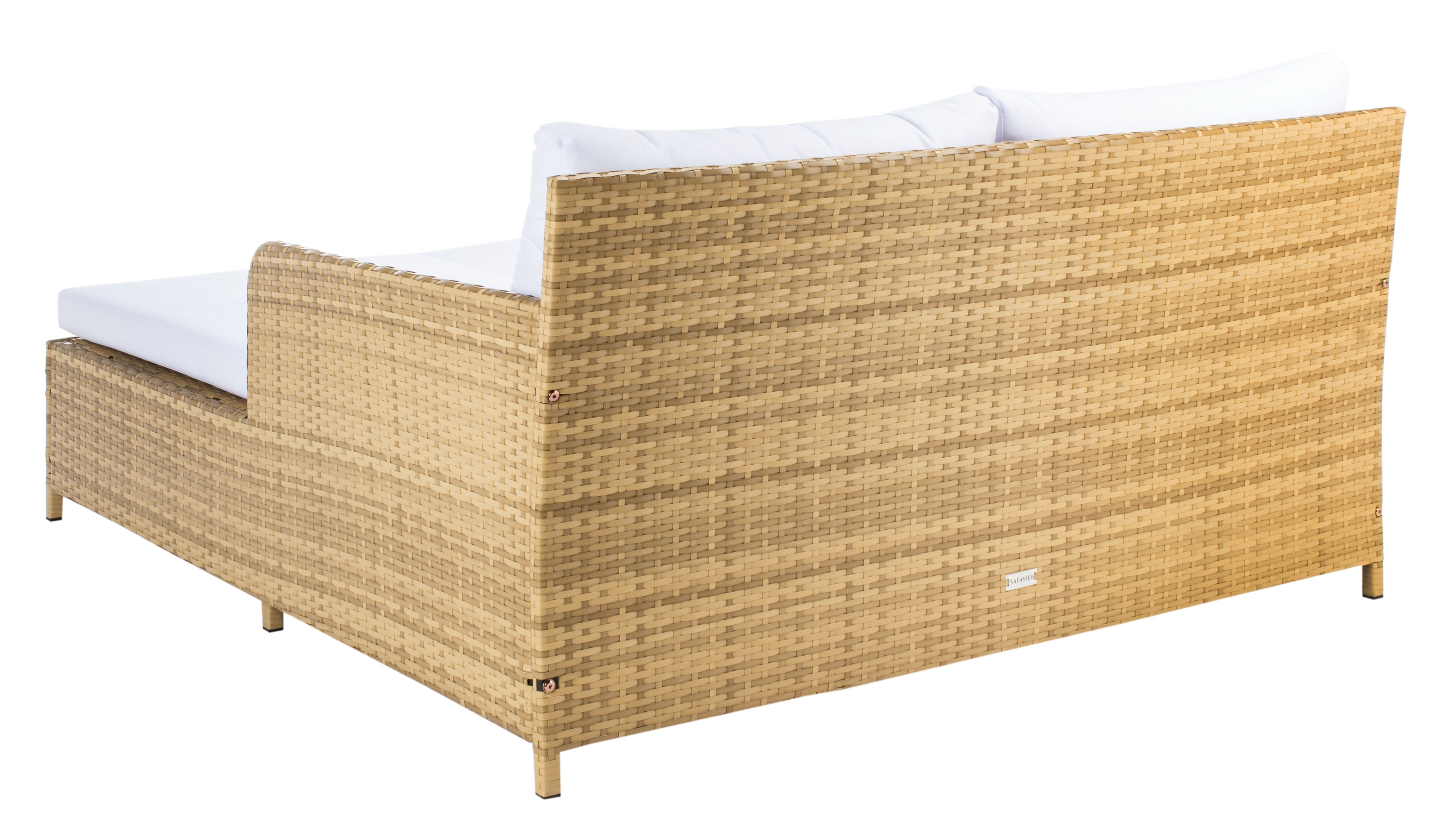 SAFAVIEH Cadeo Outdoor Patio Daybed, Natural/White
