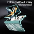 thumbnail image 7 of MonsDirect for 7.6 inch Samsung Galaxy Z Fold 2 5G 2020 Case, Clear Plating Frame Hard PC Back Shell With Screen Protector, Slim Anti-Drop Free Folding Hinge Protection for Galaxy Z Fold 2, Green, 7 of 7