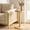Beige, variant on Beuway Round Side Table with Raised-Edge Tabletop, Modern Coffee End Table, Bedside Nightstand, Table for Small Spaces with Tool-Free Assembly(13.7 in,Walnut)
