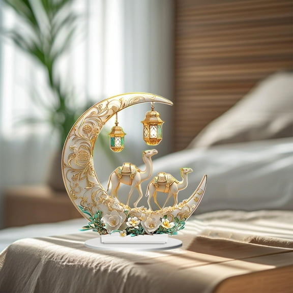 balikha Ramadan Decor Art Craft Desktop Ornament for Living Room Party Supplies Home