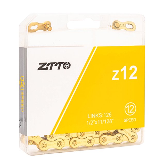 Cadena de bicicleta ZTTO 126 eslabones accesorios de cadena de bicicleta de montaña de carretera (oro) Tmvgtek Accesorios para bicicletas