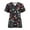 Black, variant on IROINNID Scrub Tops for Women Cute Cat Print V-Neck Tops Working Uniform T-Shirt with Pockets,Black
