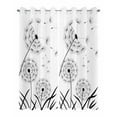 thumbnail image 2 of nqOlkjepod Outdoor Curtains for Patio Waterproof, Spring Floral Outdoor Privacy Panels Grommet, Modern Elegant Pastoral Flowers Black Blackout Outside Curtains for Porch/Cabana 54"x108", 2 Panels, 2 of 8