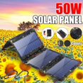 thumbnail image 3 of banco al aire libre plegable del poder del camuflaje del senderismo del negro portátil que acampa del panel solar 10w, 3 of 5