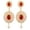 D169 Red, variant on by Touchstone "Hollywood Glamour Oscar Collection " Indian Candy Red Faux Ruby and White Crystals Dazzling Bridal Jewelry Chandelier Earrings For Women In Gold Tone.