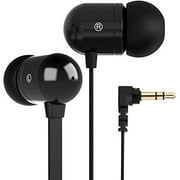 Betron B750s Earbuds Wired in-Ear Headphones Noise Isolating Tangle-Free Earbuds Heavy Deep Bass Silicon Earphone Tips Black