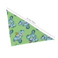 thumbnail image 3 of Honeii Motorcycle Riding Dinosaur print Pet Bandana，a stylish triangle accessory perfect for small to large dogs, puppies, and even cats, 3 of 5