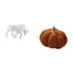 thumbnail image 5 of Escultura moderna de toro y calabaza de resina, adorno abstracto coleccionable, figura decorativa para entrada, mesa, escritorio, estante, sofá o dorm, 5 of 8