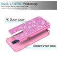 thumbnail image 5 of LG K30 2019/Escape Plus/Prime 2/Arena 2/Tribute Royal/X2/Aristo 4+/Journey LTE Glitter Bling Case w/ Tempered Glass Screen Protector - Hot Pink, 5 of 6