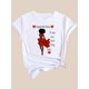 thumbnail image 3 of Camisetas De Manga Corta Para Mujer, Camisetas De Verano Para Oficina, Camping, ComprasChic "Happy Birthday to the One and Only" Red Dress Lady Graphic Tee - Casual Round Neck Short Sleeve, 100% Pol, 3 of 7