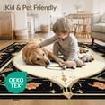 thumbnail image 4 of ODIKA 6'x9' Washable Area Rug Easy Care, Non-Shedding, Snake Gothic Moody Occult Nouveau Scrolls Coiled Serpent Border for Queen Size Bedroom Under Bed Master Suite, 4 of 7