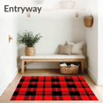 thumbnail image 3 of ODIKA 2'x3' Machine Washable Non-Slip Area Rug, Festive Lumberjack Cabin Mountain Accent High Traffic Rug with Pad, Red, 615245, 3 of 8