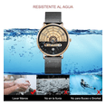 thumbnail image 2 of Reloj De Pulsera De Acero Inoxidable Con Fecha Analógica Dorado Malubero Tipos de pantalla: quartz,pointer, 2 of 3