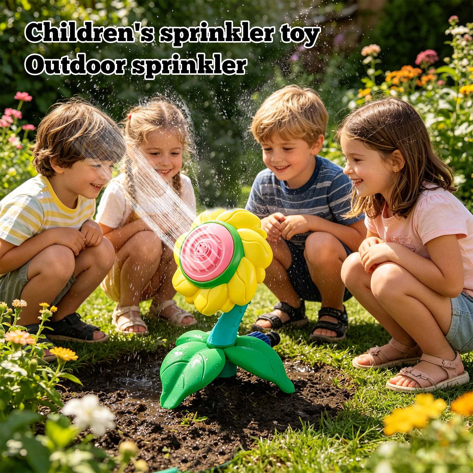 Water Sprinkler Toy for Outdoor Yard Lawn Games, Backyard Splash-Sprinkler for Boys Girls, Summer Water Toys for Family Play Park Grass Fun, as shown