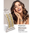 thumbnail image 4 of Wearlizer Metal Band Compatible with Samsung Galaxy Watch 9/8 40mm 44mm & Watch 8 Classic 46mm, Stainless Steel Chain Bracelet Band for Women, Dressy No Gap Adjustable Link Strap, 4 of 7