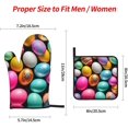 thumbnail image 4 of Easter Eggs Print Oven Mitts and Pot Holders 4pcs Set,Kitchen Oven Glove,for Cooking Baking BBQ, 4 of 6